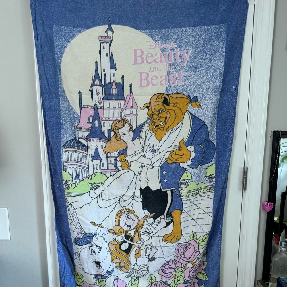Vintage Disney Beauty and the Beast Towel